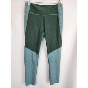 Outdoor Voices Green and Blue Tights Acticewear Size Medium.